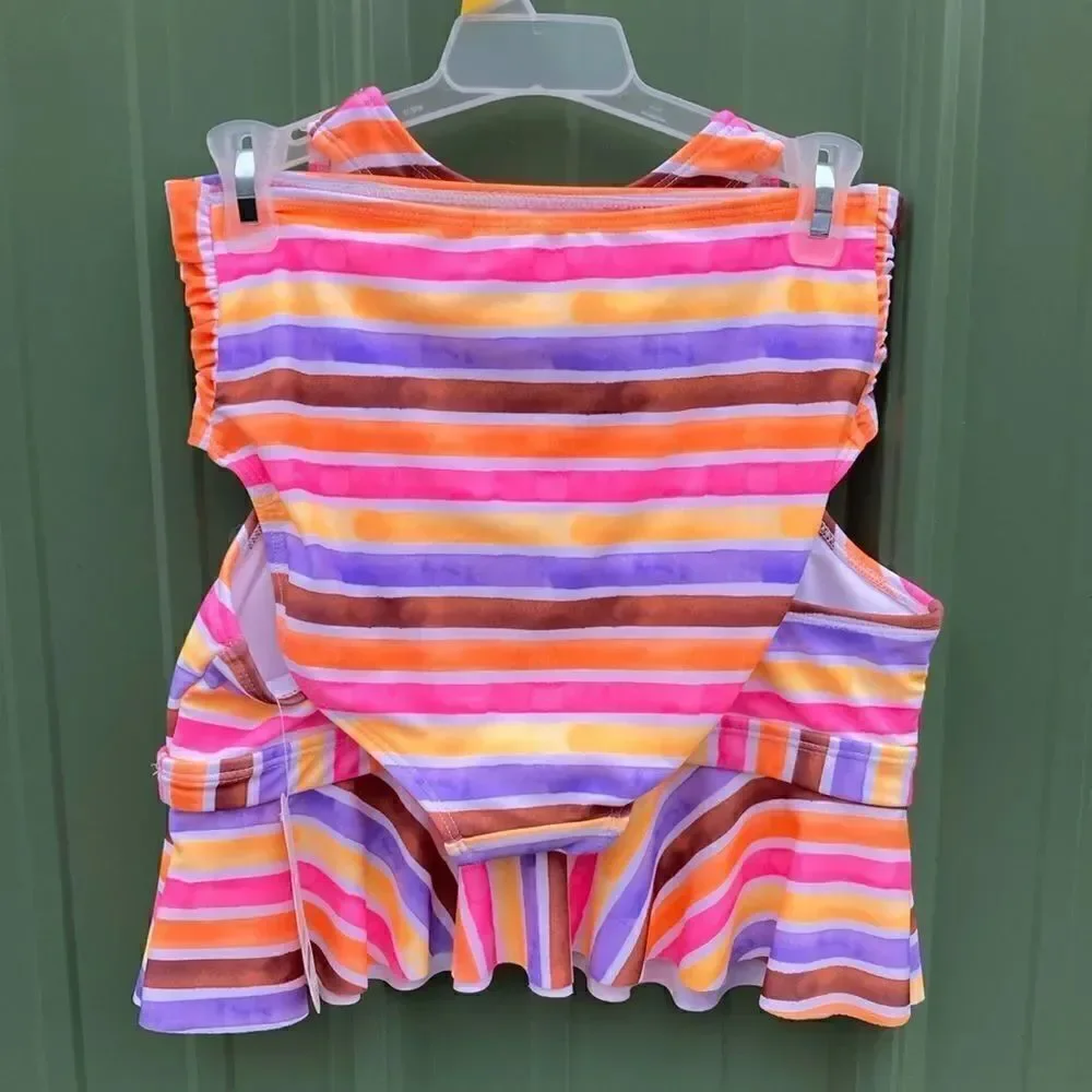 Girls Bikini Tankini Swimsuit Bathing Suit 2-Pack Size L 10/12